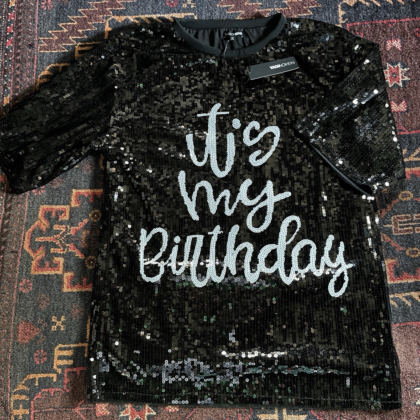 Sequin birthday dress outfit – Its My Birthday – Fashion Nova NWT One Size GLAM