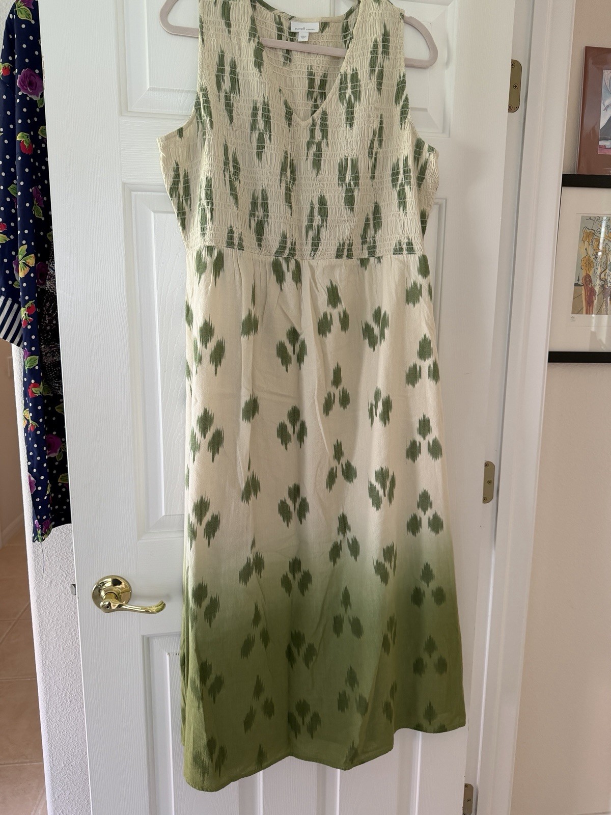 Pure Jill Elements 100% Cotton Ombré Dress Size L – Worn Once
