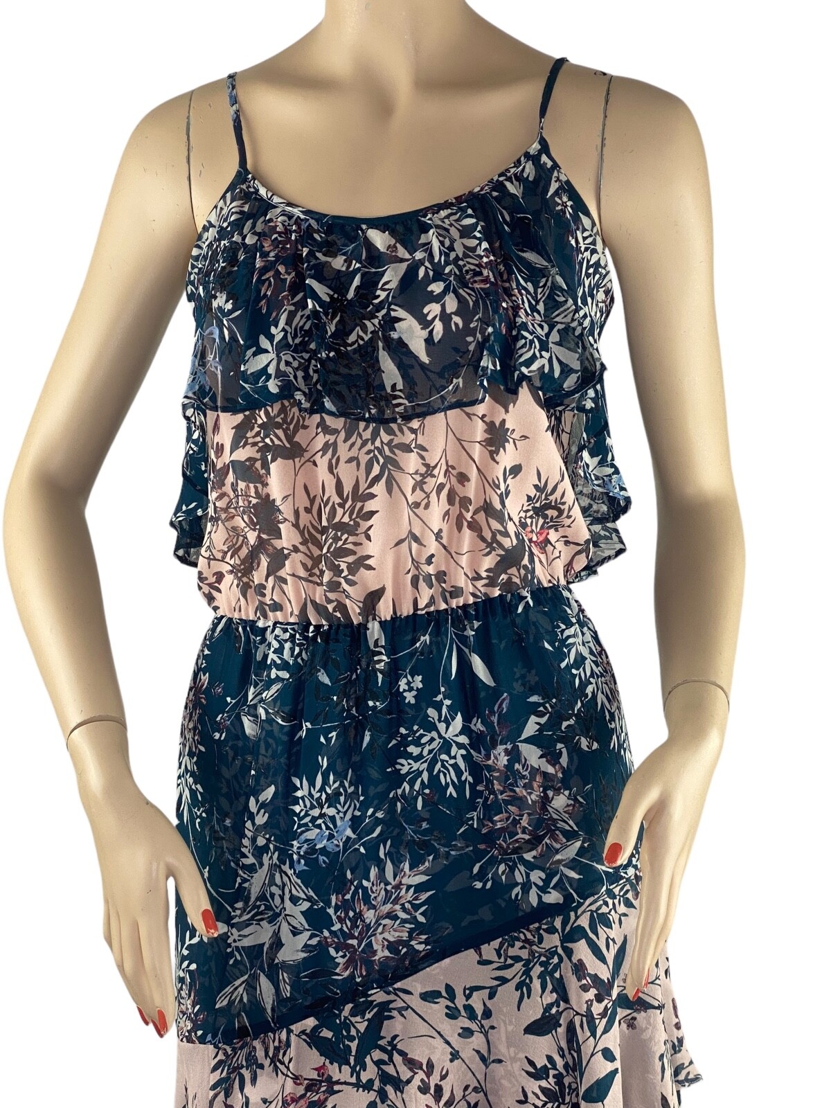 NWT $348 PARKER Silk Dress Boho Chic Festival Coquette Midi to Maxi XS