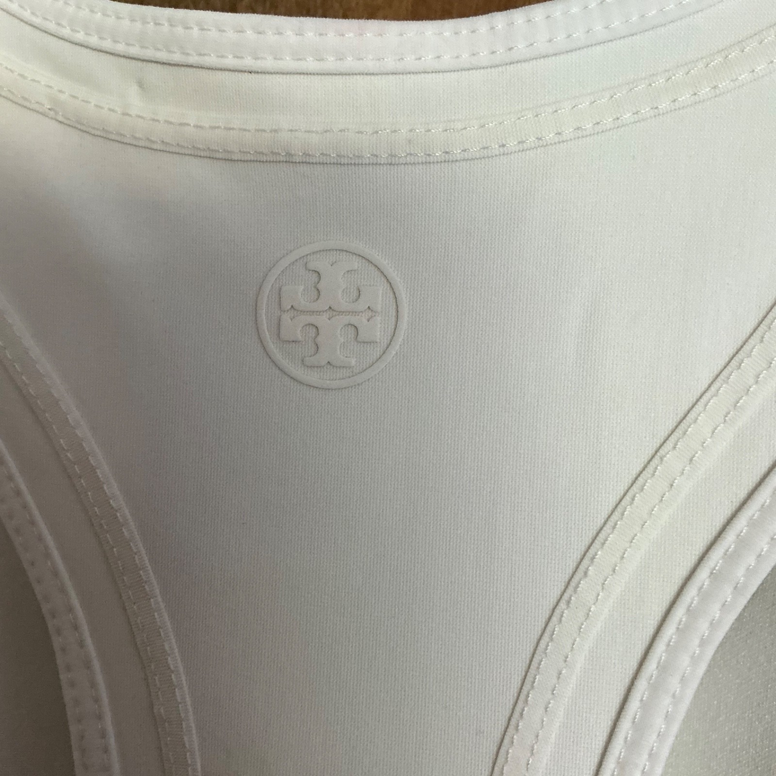 Tory Burch Performance Jersey Racerback Tennis Dress S White Tank Athletic