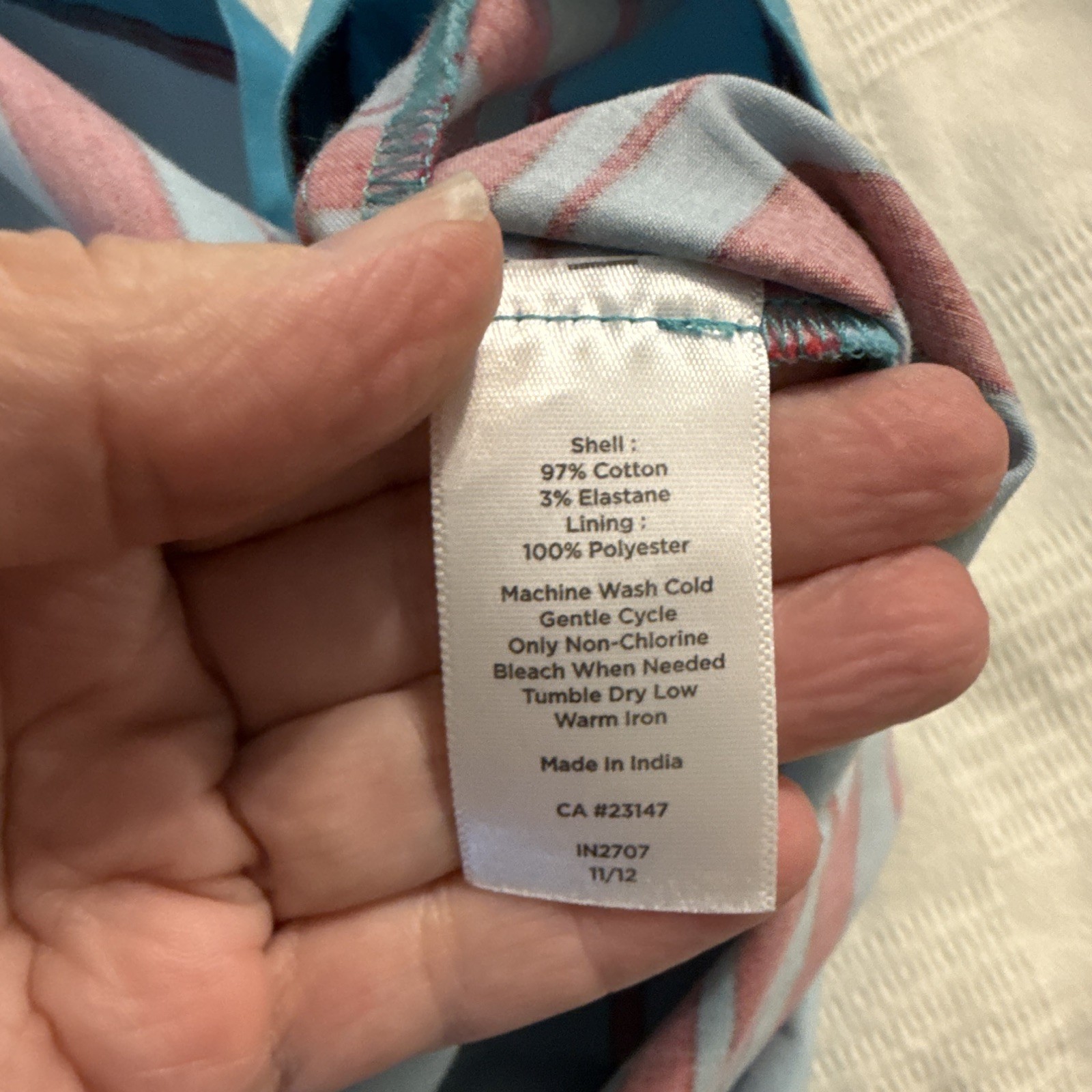 Talbots A-Line Knee Dress Striped Round Neck Sleeveless Zip Lined Pleated 8
