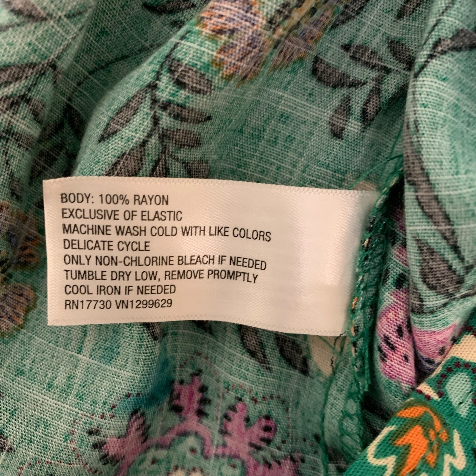 NWT Knox Rose One Shoulder Teal Floral Maxi Dress 100% Rayon SzL Romantic Boho
