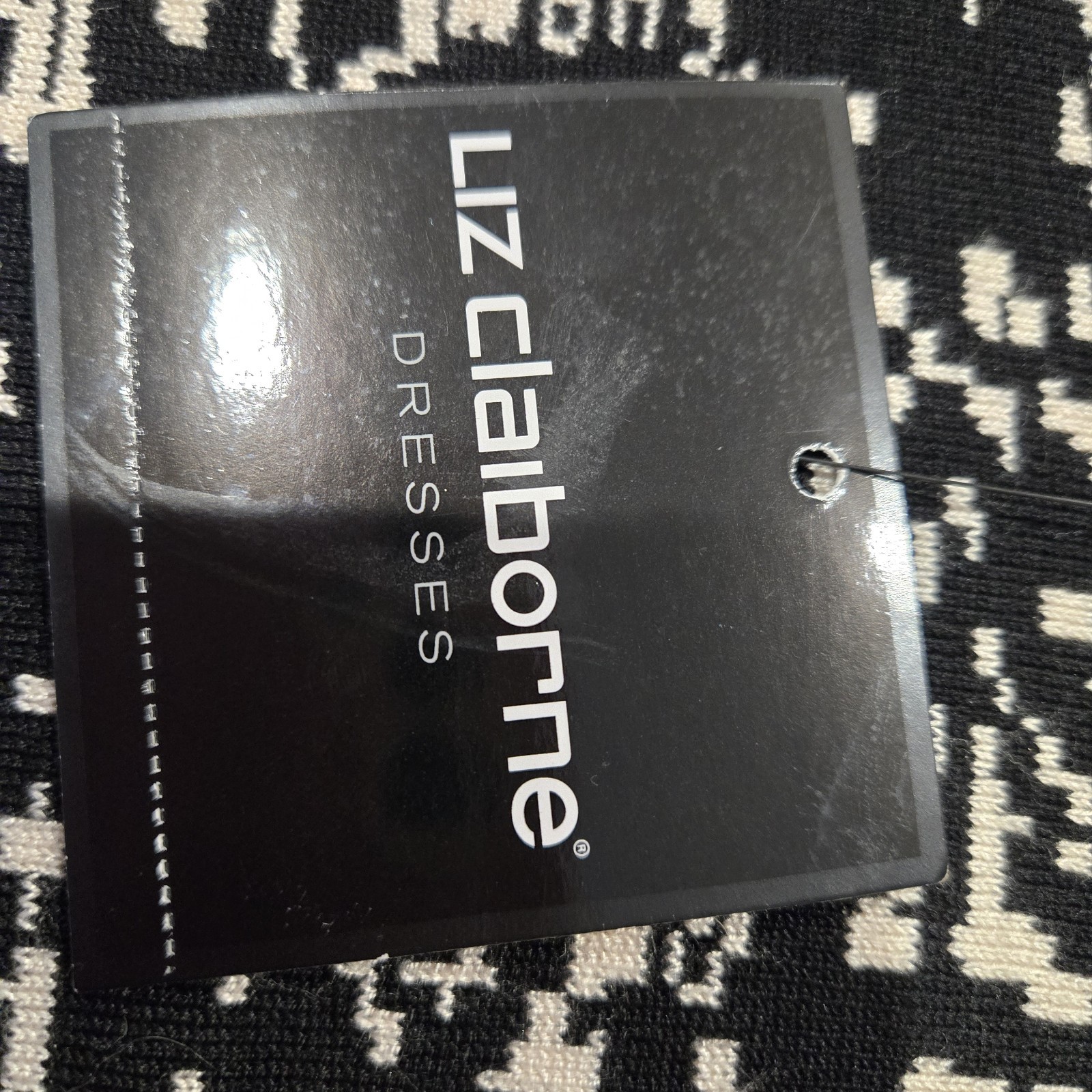 Liz Claiborne Large Black/ Tan Sweater Dress NWT Classy Form Fitting