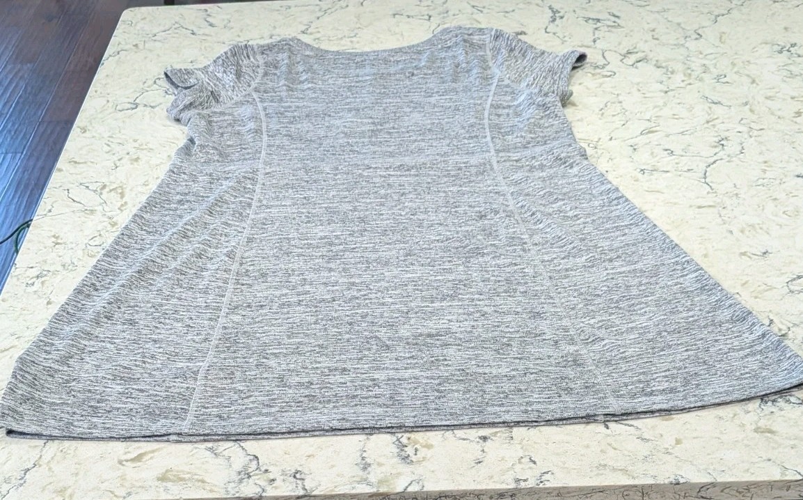 T By Talbots 2X Plus Size Gray Space Dye A-Line. Activewear Athleisure Dress