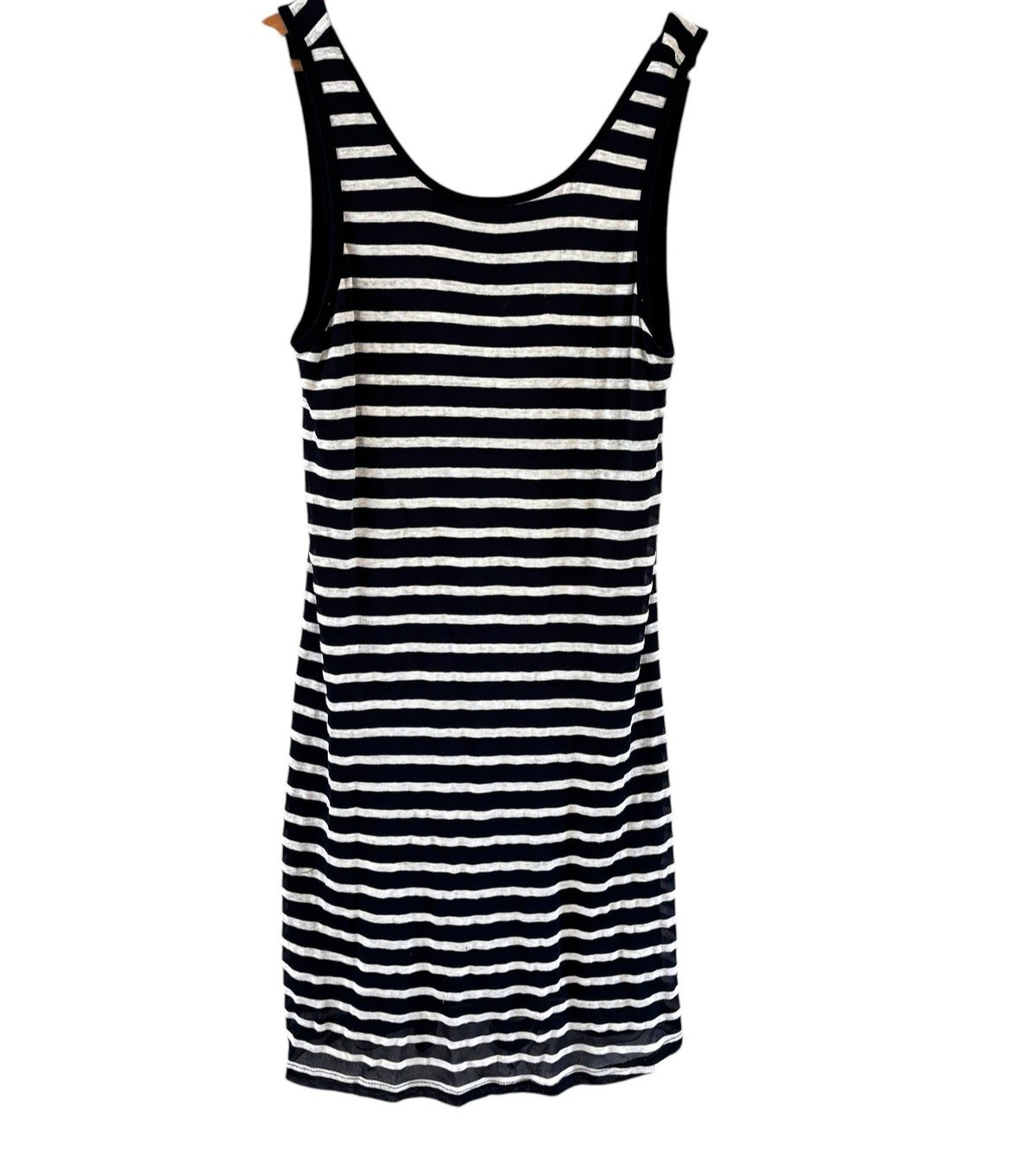 Splendid Striped Tank Dress Womens Size M Blue Nautical Beach Resort Preppy