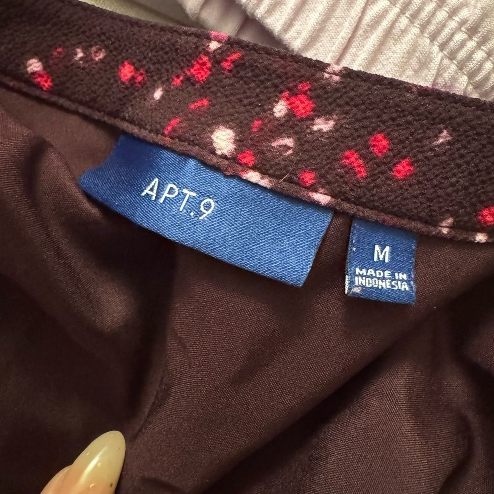 Apt. 9 Burgundy PINK MEDIUM Long Sleeve Dress