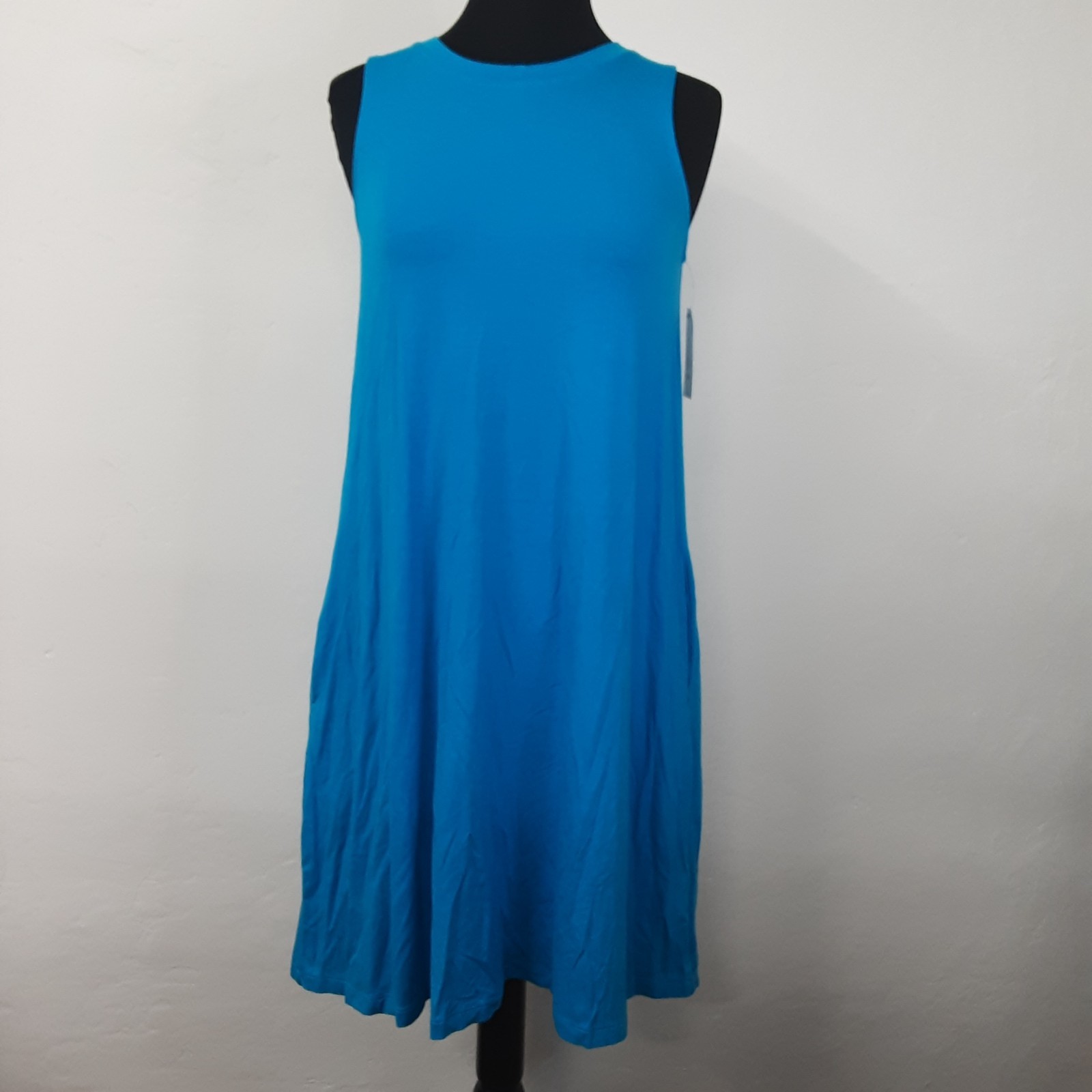 Time & True Turquoise Blue Knit Sleeveless Dress US Size S4-6