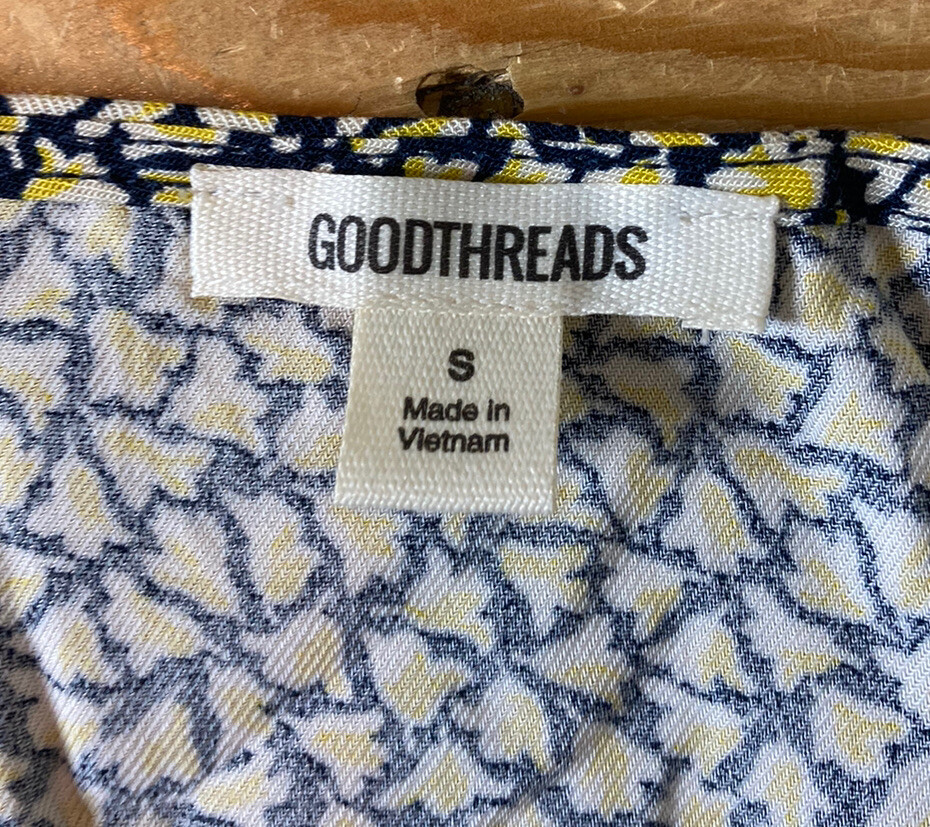 goodthreads NWT women’s floral sleeveless midi dress Size S yellow B8