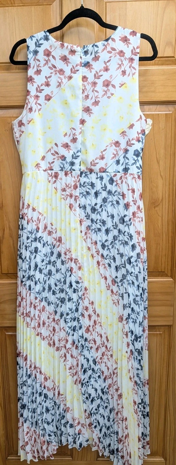 EST. 1946 Size Large Dress Semi Sheer Pleated Maxi Fully Lined Party MOB