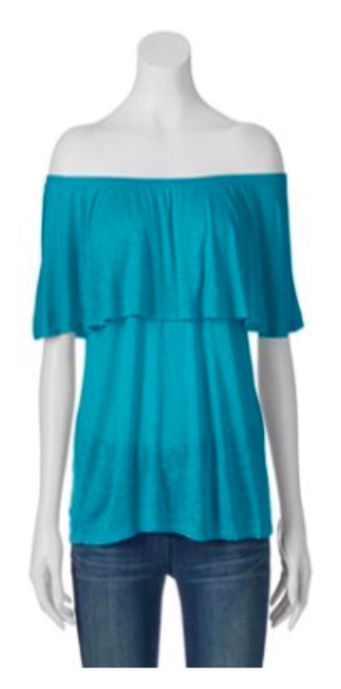 Cloud Chaser off the Shoulder Shirt Juniors Size Medium NWT