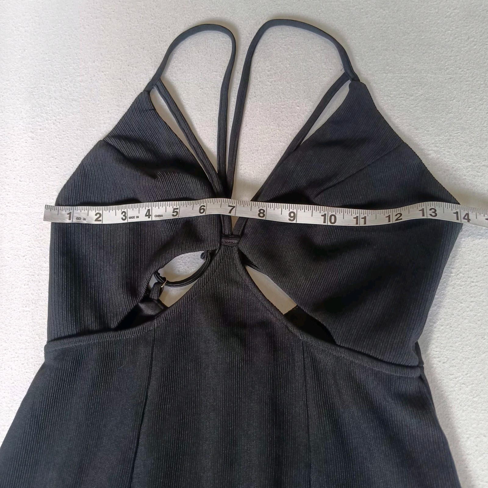 Rumor Botuique Sz S Chic Black Backless Dress With Cross Straps Zipper And Clasp