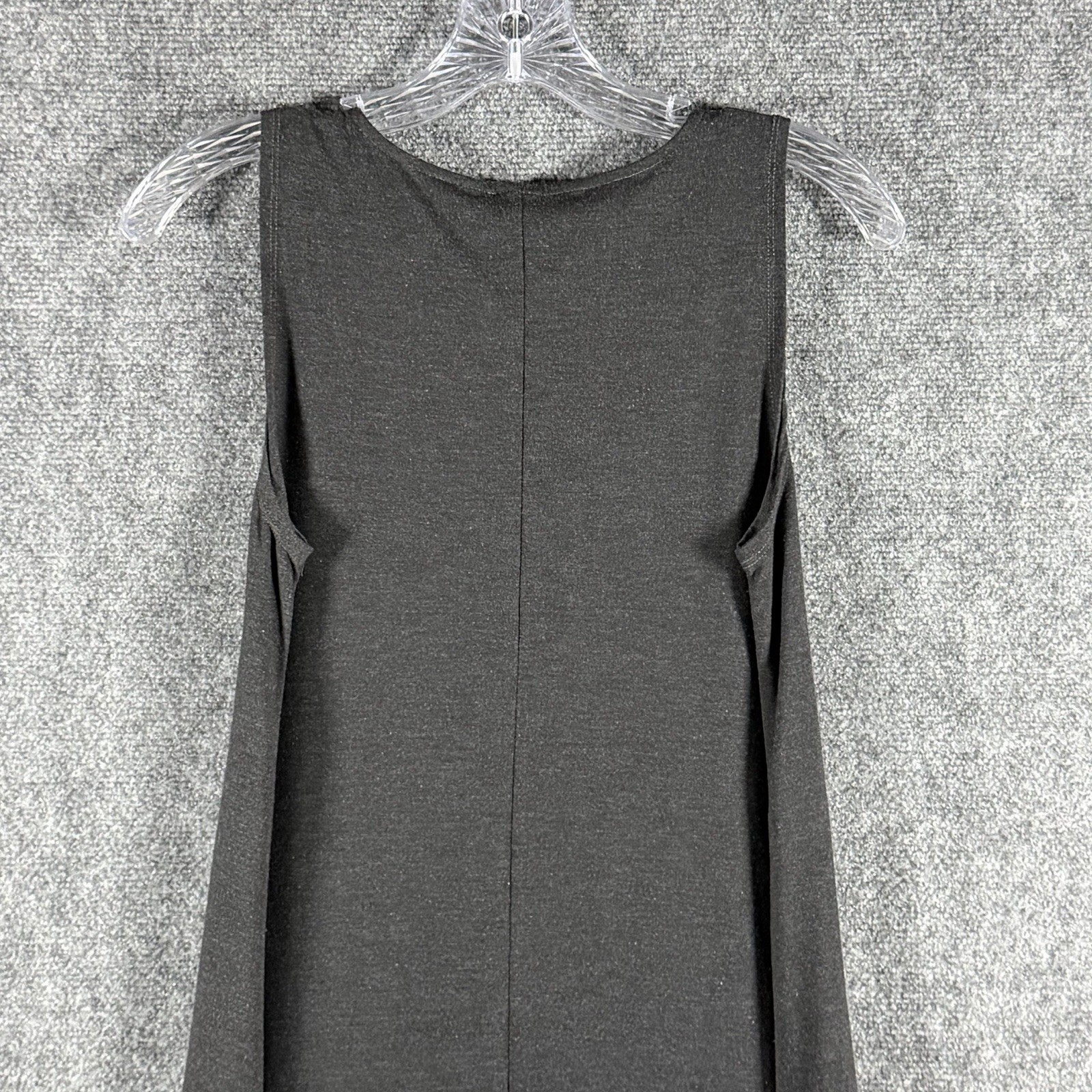 Free Fly Bamboo Flex Sleeveless Midi Dress Womens M Charcoal Stretch Casual Soft