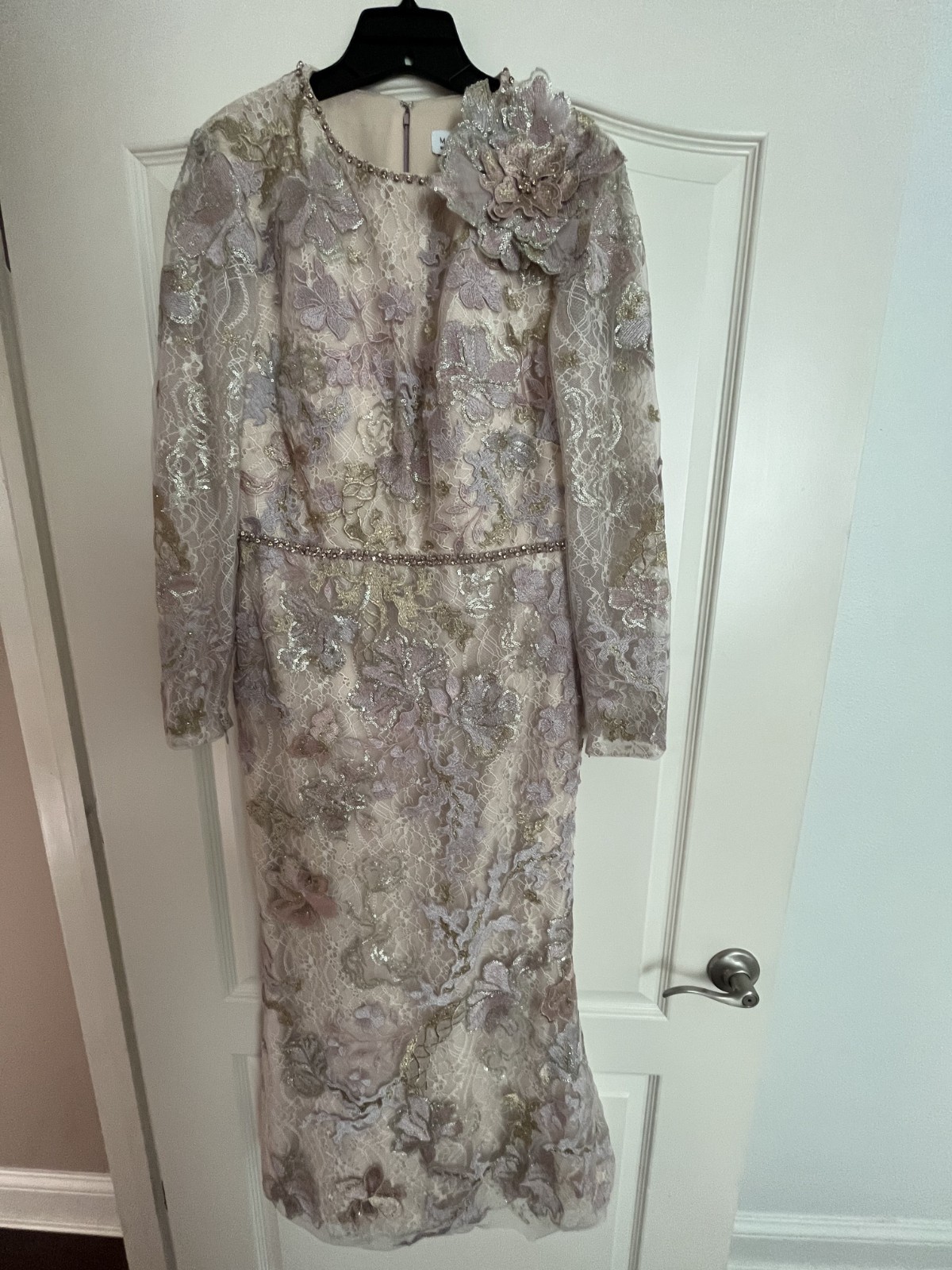 Mac Duggar Embellished Long Sleeve Dress – Size 10