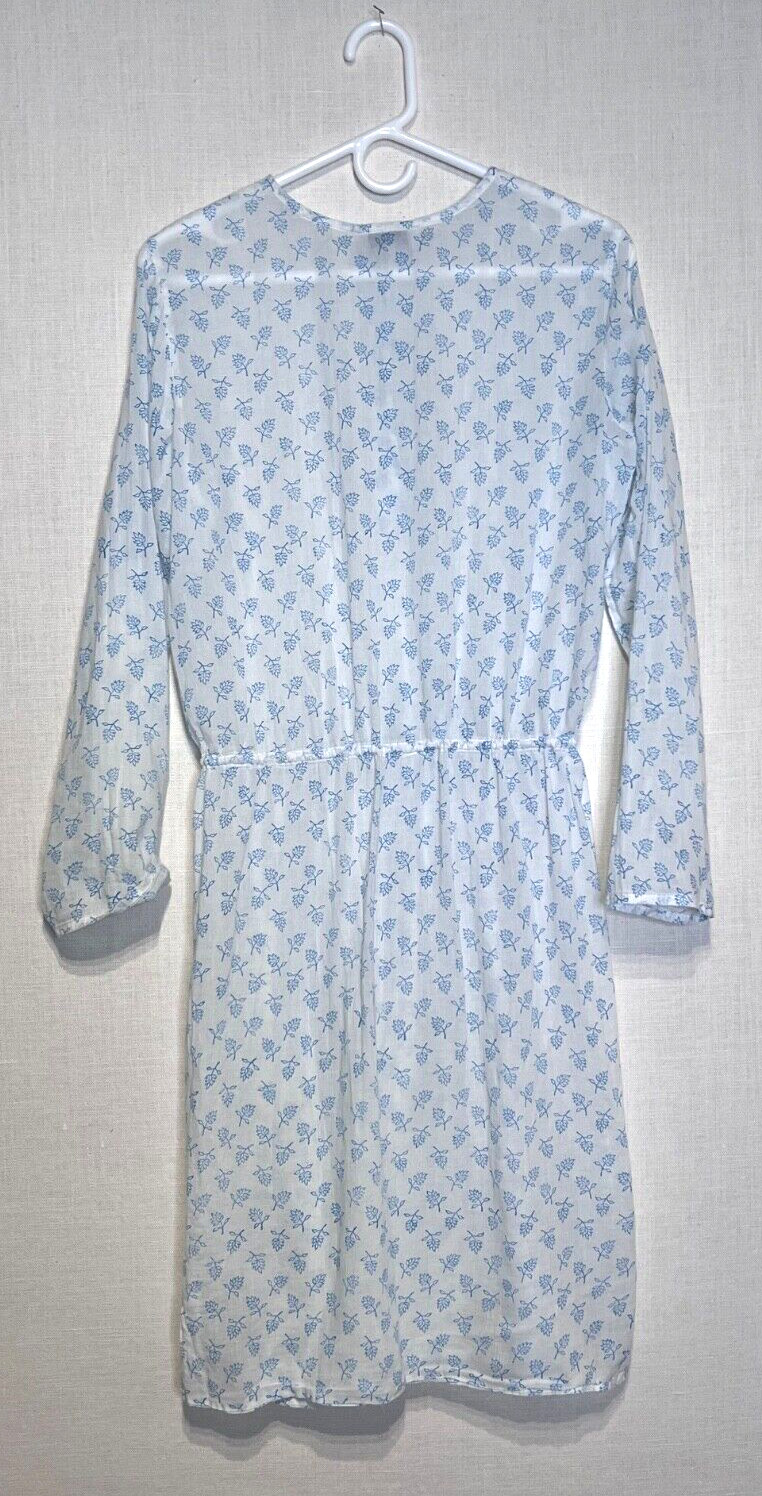 Agnes B Sheer White Breezy Cotton Henly Summer Beach Dress, Cover-up, Size 42
