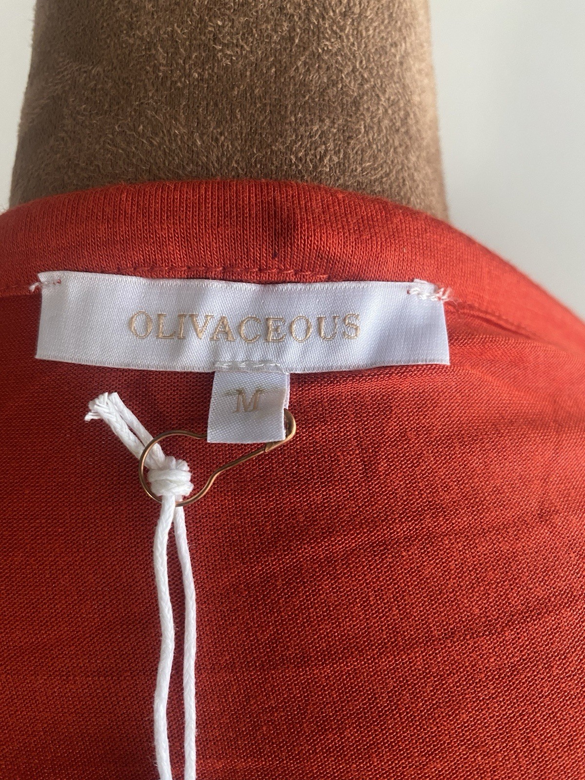 Olivaceous Orange Cut-Out Open Back V-Neck Maxi Dress Party/Cocktail M