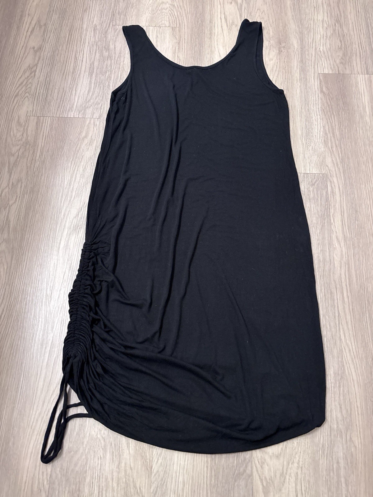Green Envelope WomenBlack L Dress Rouching Flattering Sleeveless Versatile Comfy