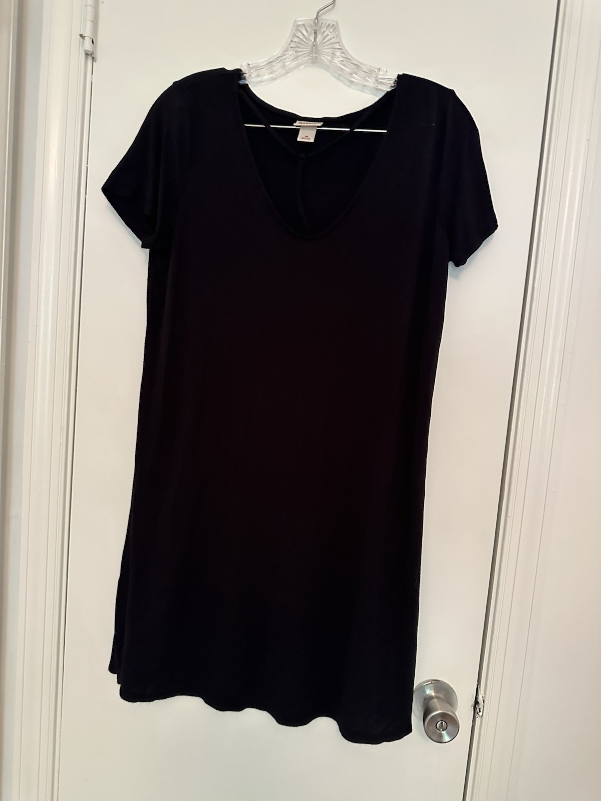 Mossimo Supply Co. Black V-Neck Short Sleeve Tunic Dress