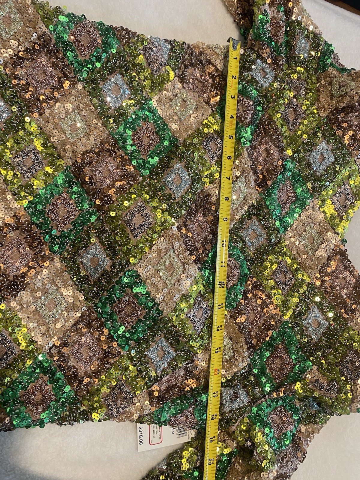 NWT Dress The Population Patchwork Sequin Mini Dress- Medium $310