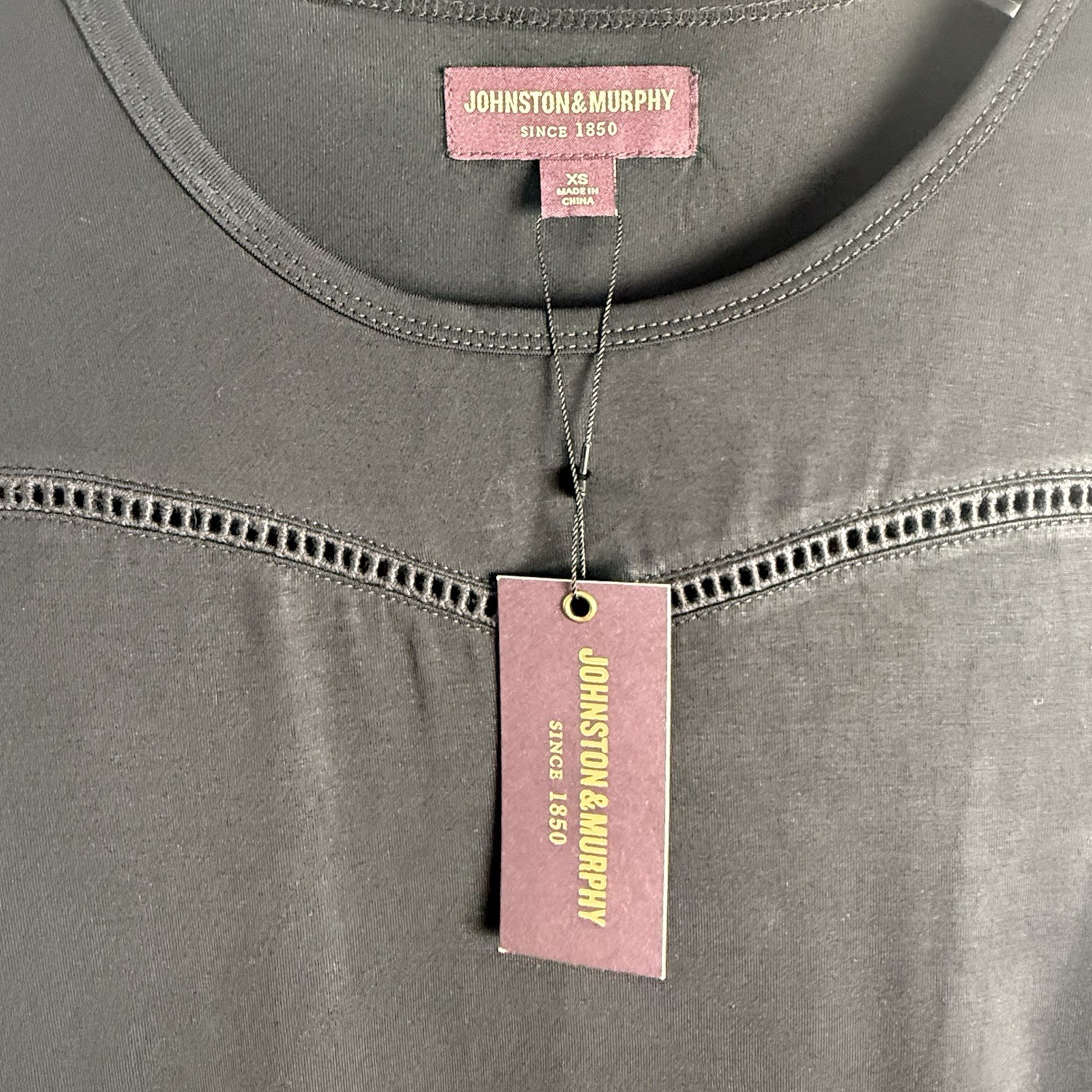Johnson & Murphy Casual Sleeveless Modal Blend Black Shift Dress Sz XS New