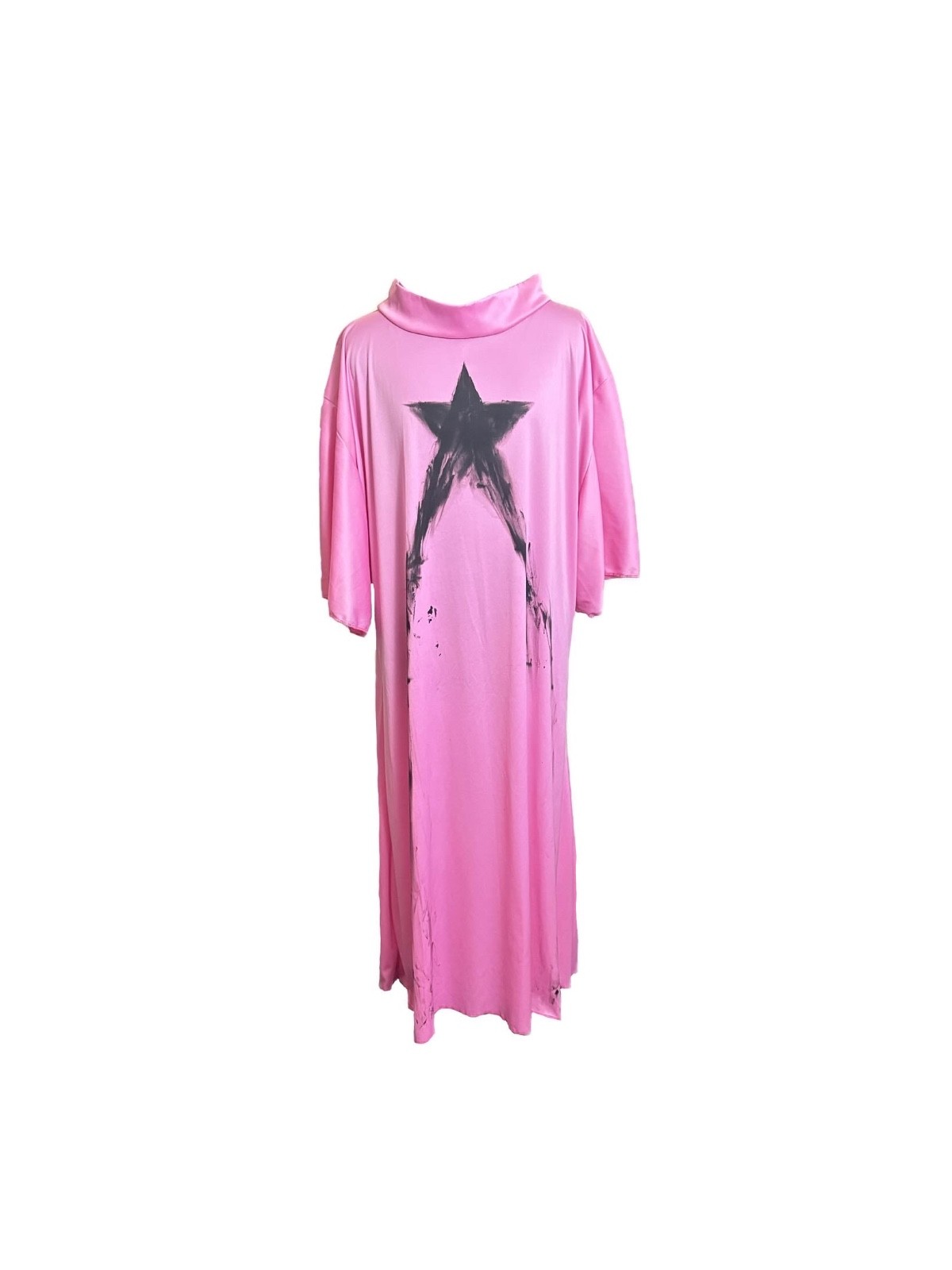 custom 1 of 1 dress hand painted pink punk tshirt dress 4xl