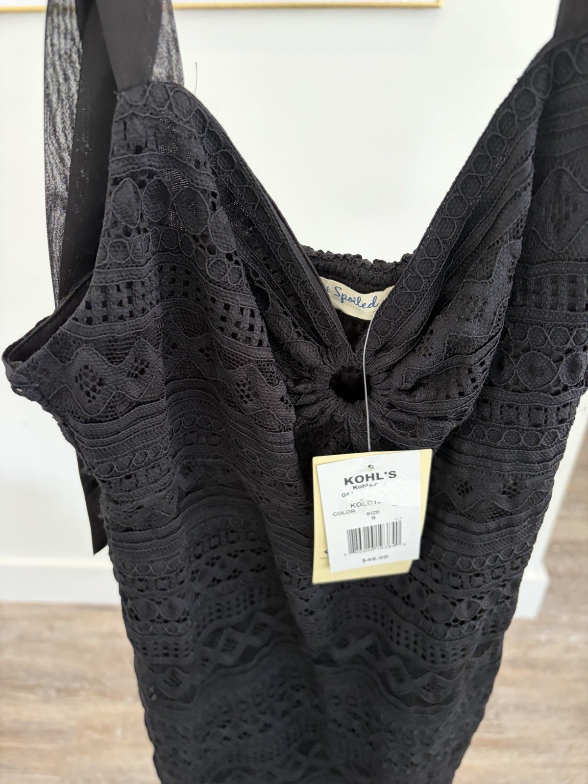NWT SO® Black Lace Halter Dress – Women’s Size Small | Tie Neck | Kohl’s