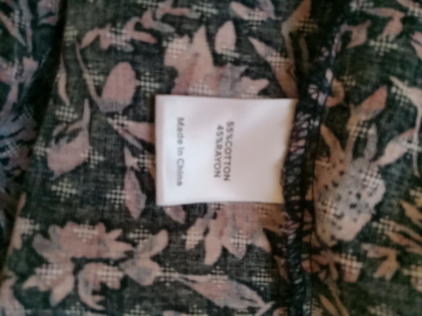 roan ryan Black Multicolor Floral Elastic Neckline Babydoll Tunic Dress Size L