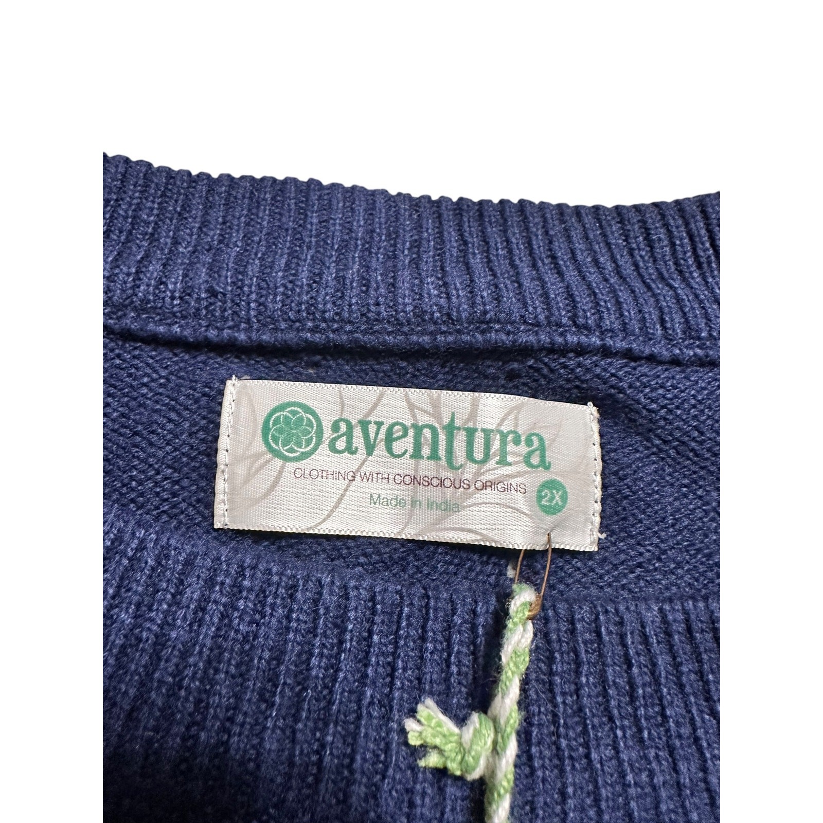 Aventura Navy Blue Plus Size Sweater Dress Size 2X Wool Cashmere Blend NWT