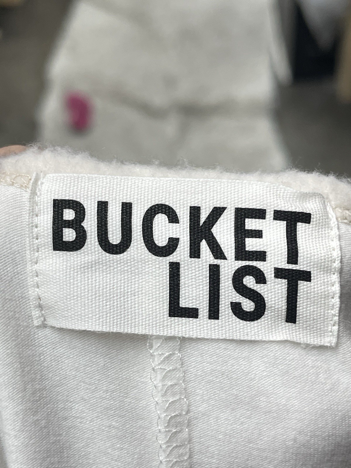 Bucket List V-neck Taupe and White Striped Mini Romper Dress Size S EUC Summer