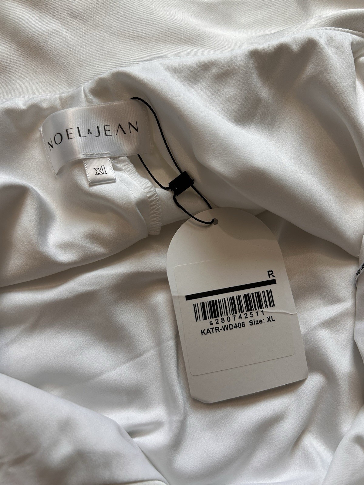 NEW NOEL & JEAN Katie May Muse Gown Ivory XL Satin Open Back Bridal *See Pics