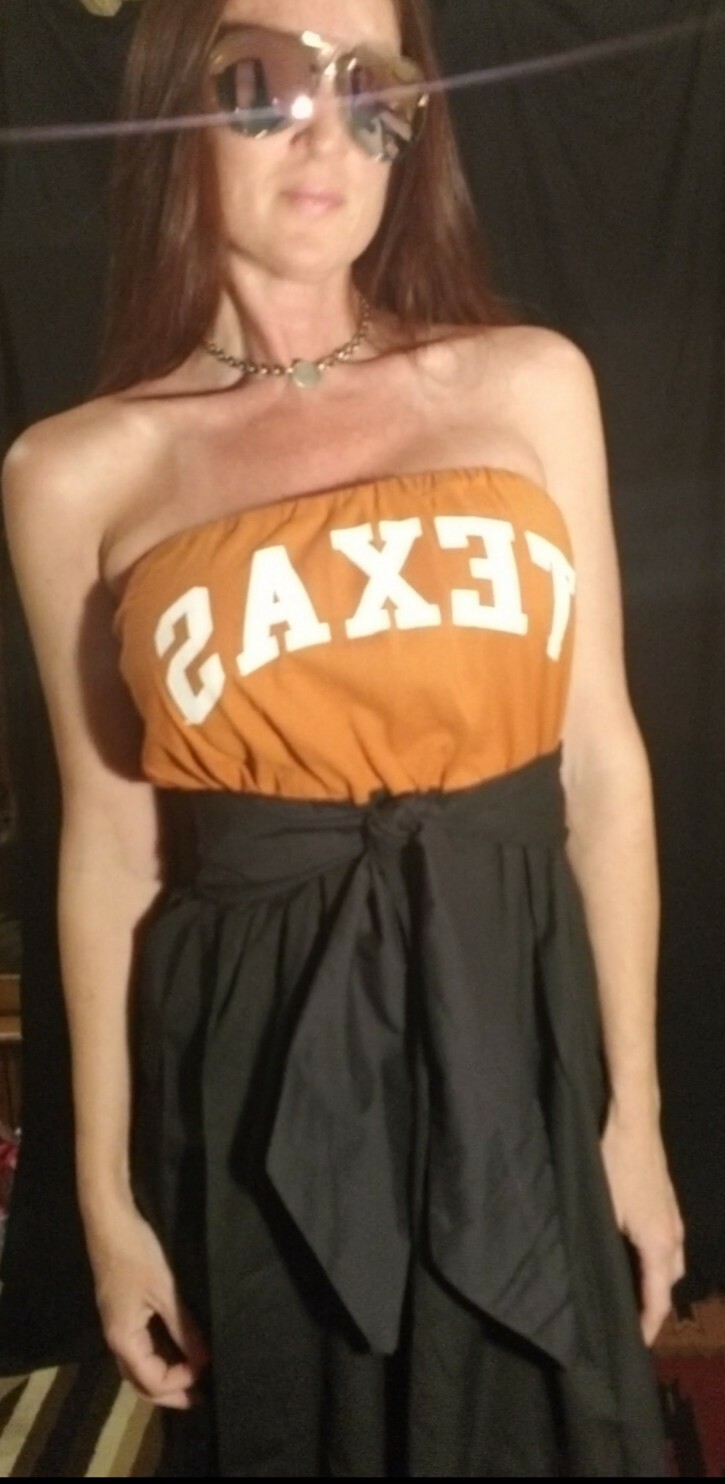 UT Texas Longhorns Strapless Dress