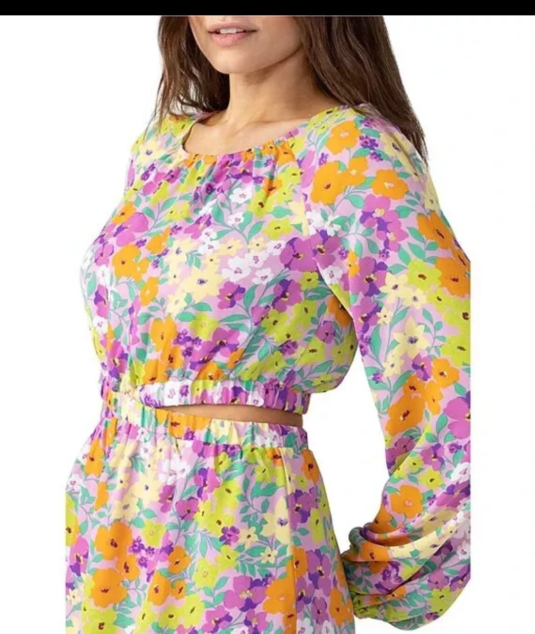 Sanctuary Women’s Fresh Garden Floral Elastic Waist Cut-Out Mini Dress Sz Small