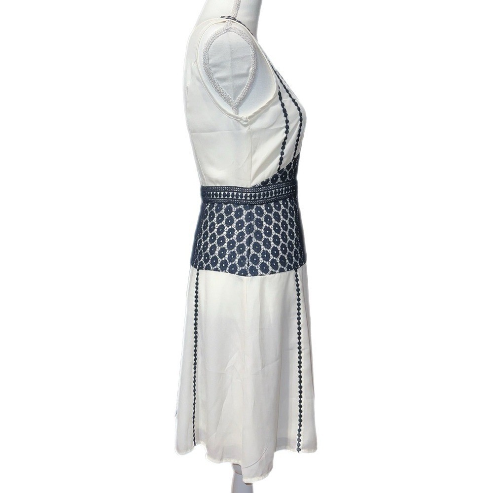 Ryu – Sheer Crocheted Appliqué Party Dress – Size Small