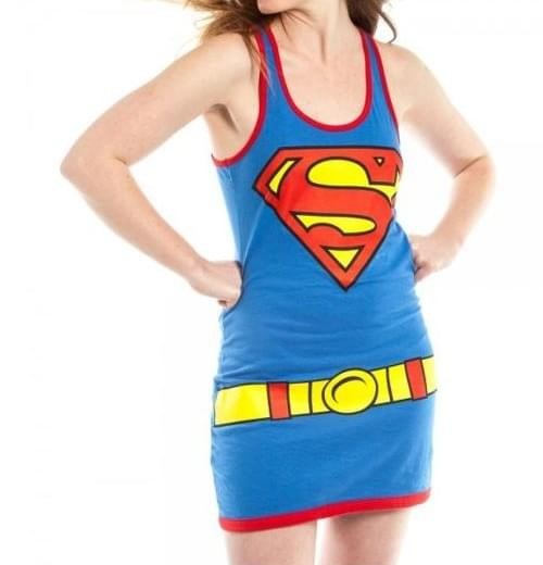 Supergirl Character Juniors Tank Dress Small