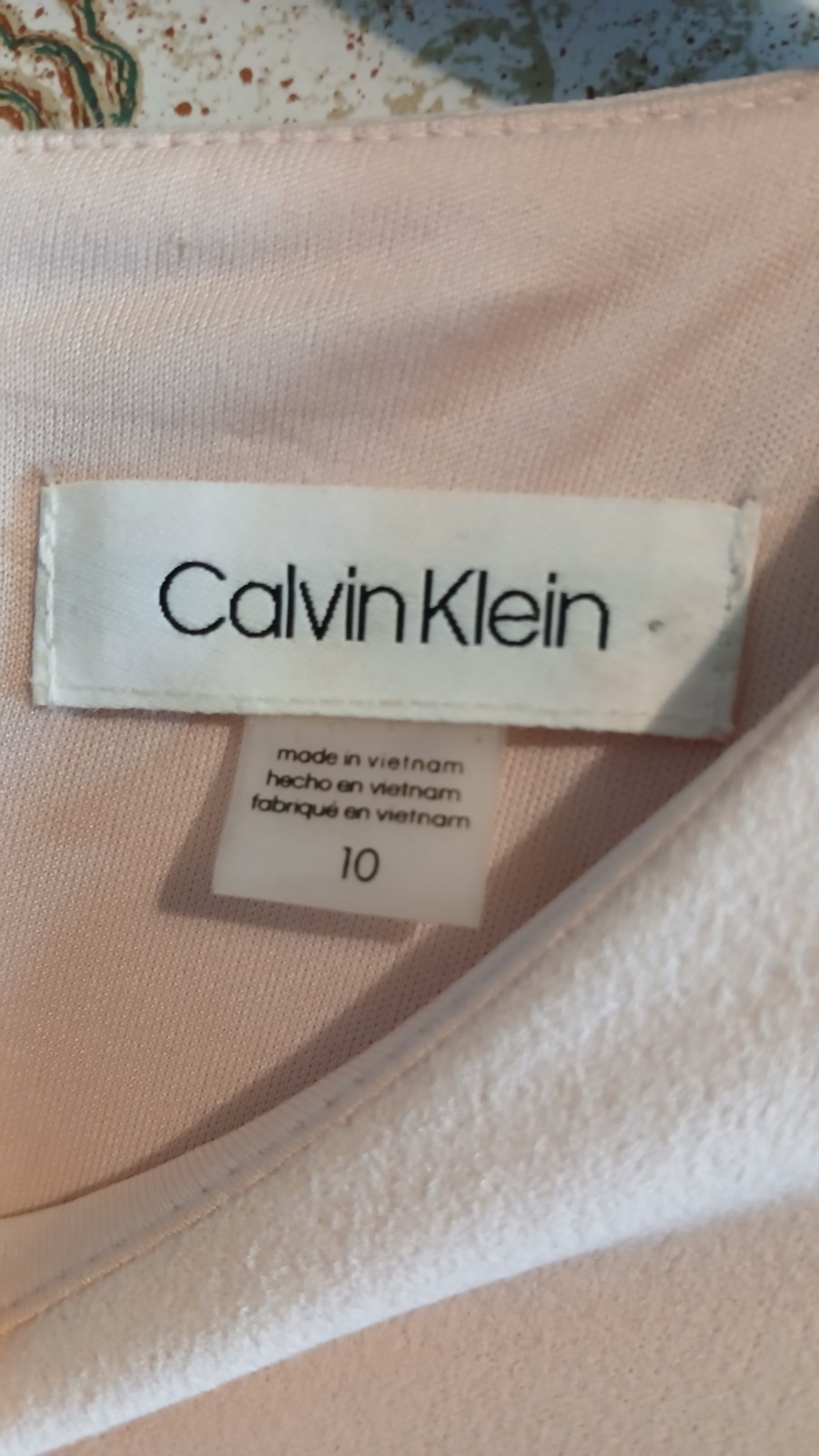 NWT CALVIN KLEIN Tulip Sleeve Sheath Dress Knee Length Women’s Size 10 Pink Work