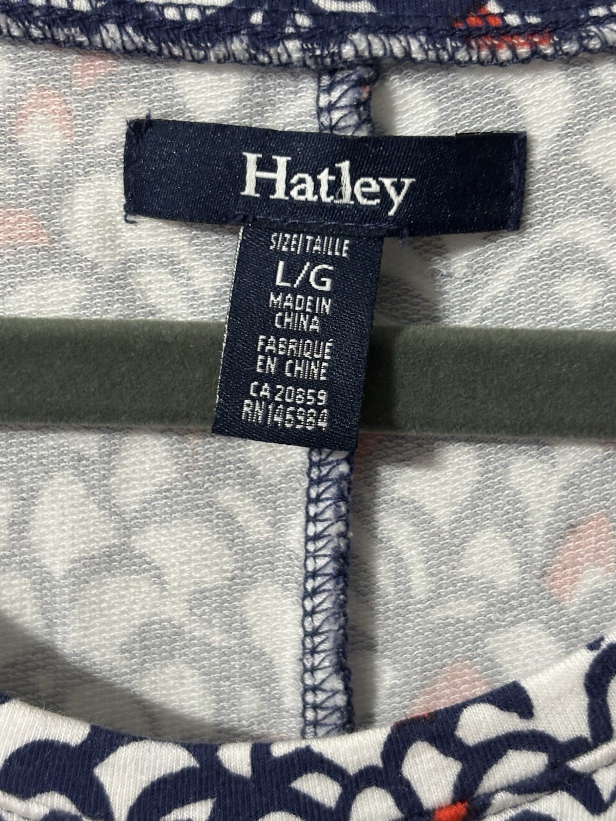 Hatley Martine Dress Sz L Feather Tips A-Line Dress Twist Front Stretch $95