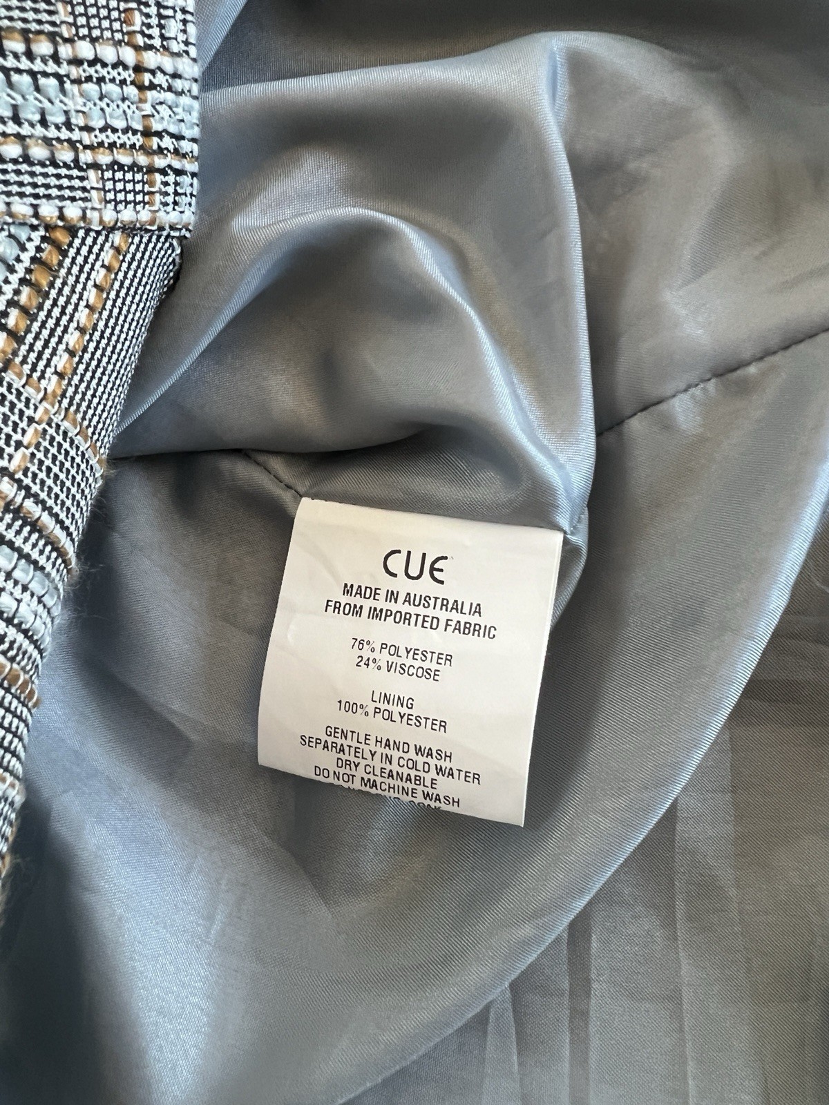 CUE Made in Australia Plaid Mini Dress Sleeveless size 10