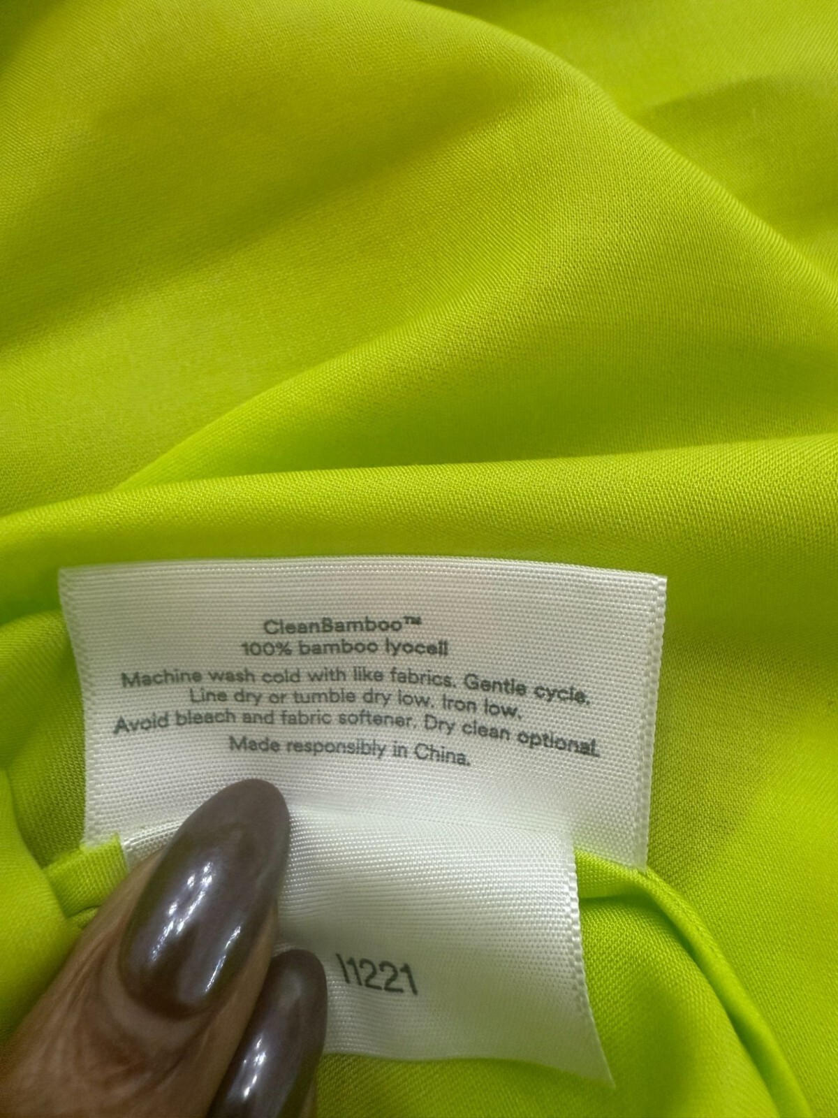 Silky Bamboo Slip Dress Lime Green Soft Cooling Fabric Size XS Date Night,
