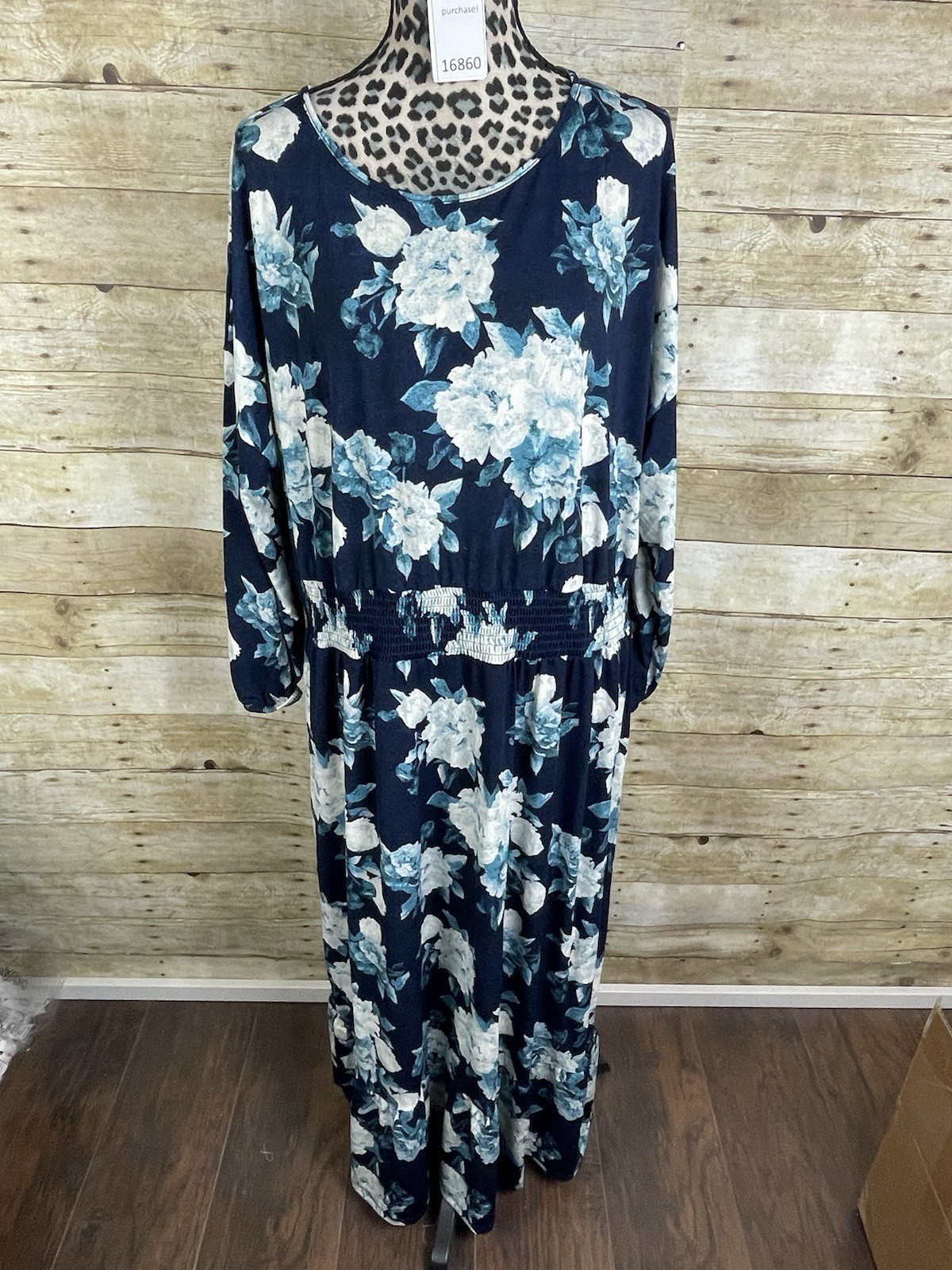 LuLaRoe Evelyn Smocked Waist Maxi Dress 2XL Tiered Pockets ~ NWT