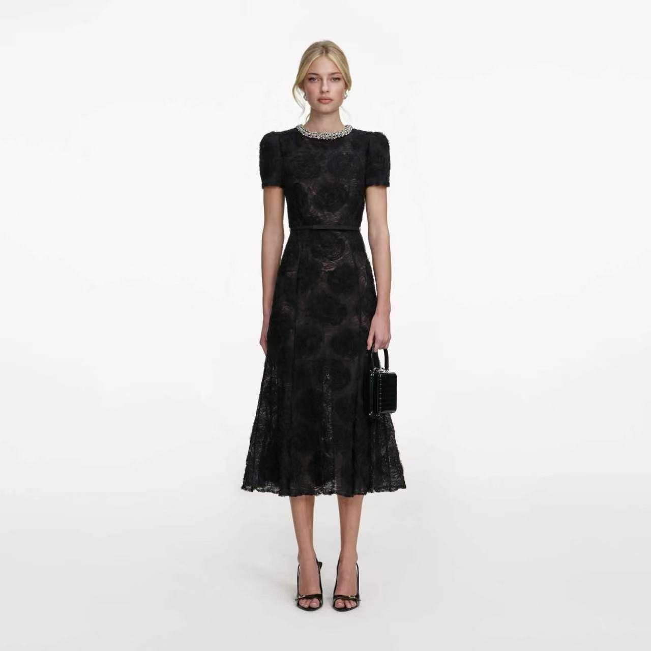 Self-Portrait Women’s Sex appeal See through Lace Long dress Evening dress