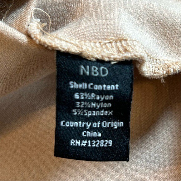 NBD Jackie Mini One Shoulder Cut Out Side Dress Revolve Woman Small Taupe Modern