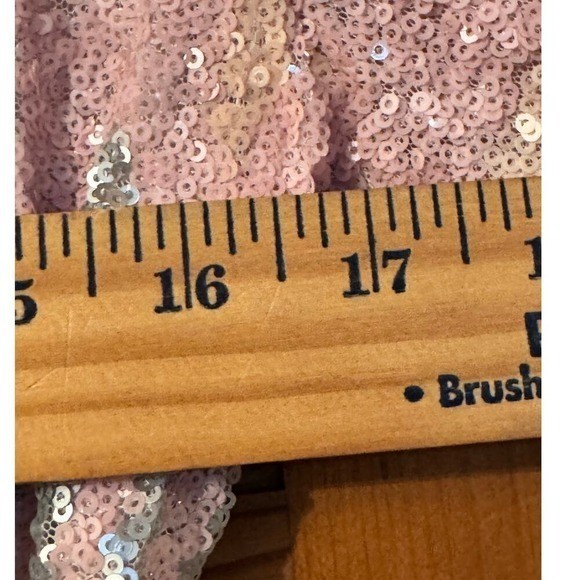 Ever New Melbourne Pink Silver Sequin Wrap Mini Dress Long Sleeve Size 8 US