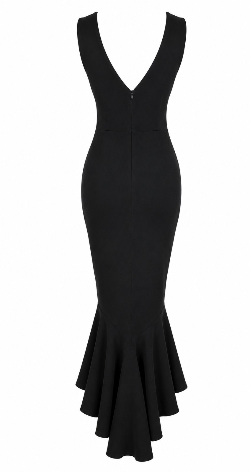 New Goddiva Black Fishtail Dress 8 Beaded Mesh Evening Party Prom