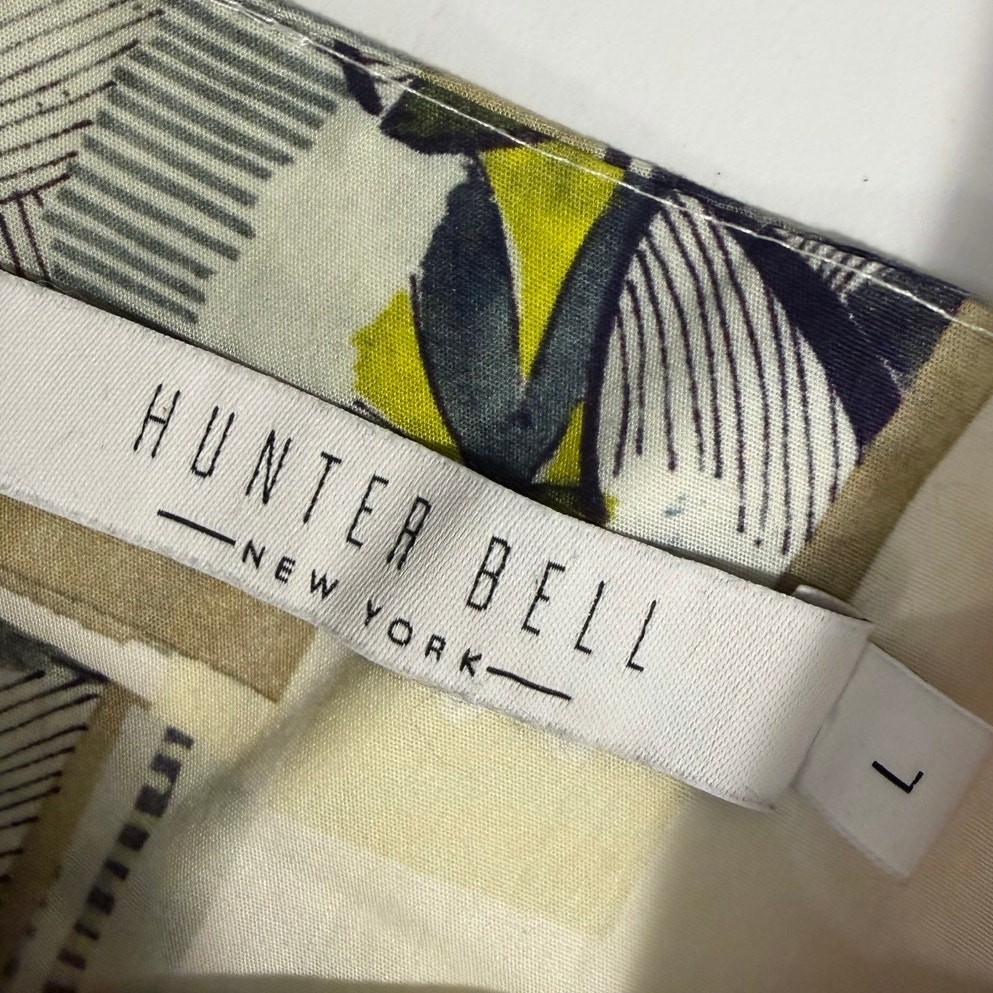 Hunter Bell Maxi Dress Poppy Cotton Square Neckline Tiered Body Large