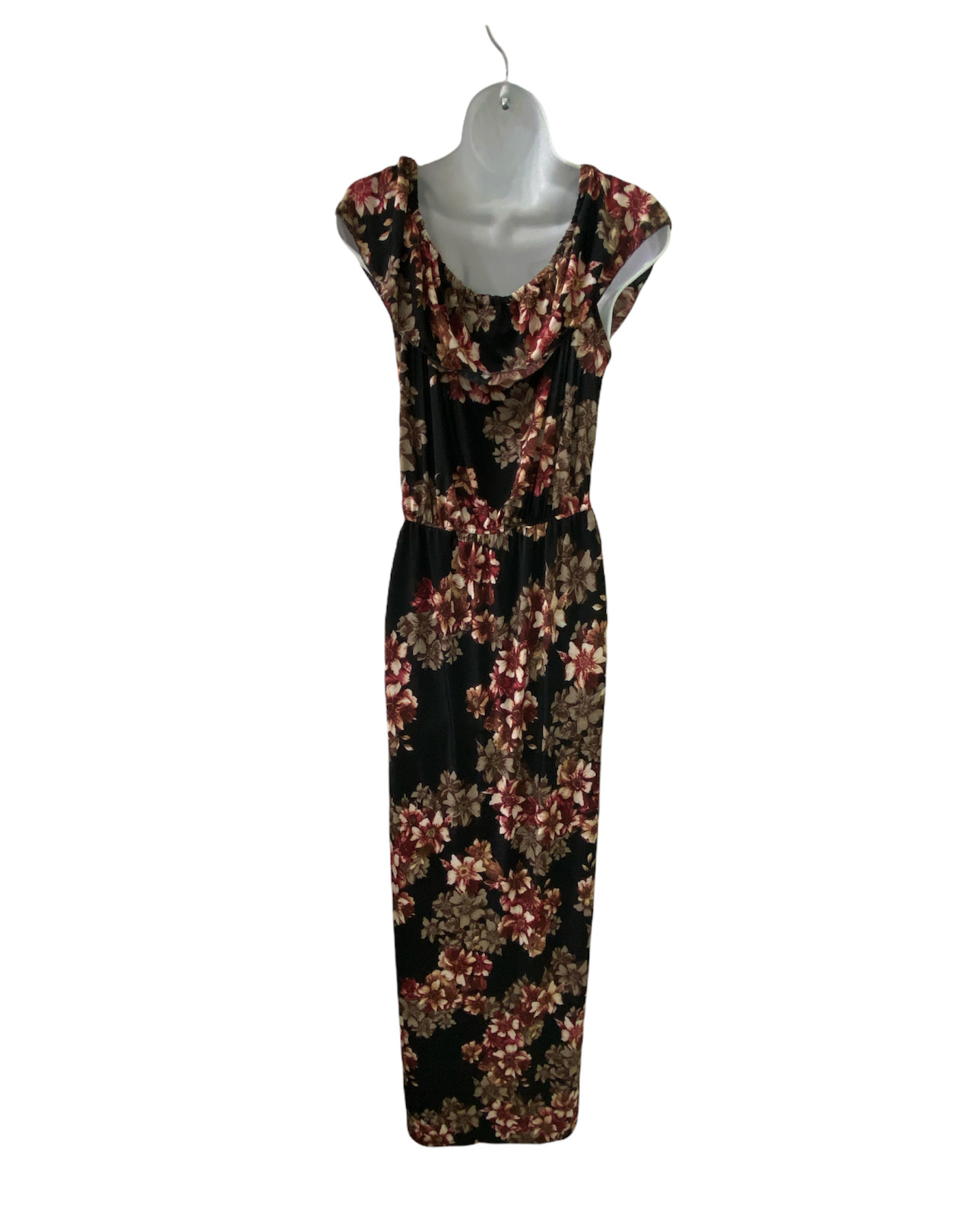 Peasant Maxi Dress Silk Blend High Low Floral Split Built In Shorts Woman’s XXL