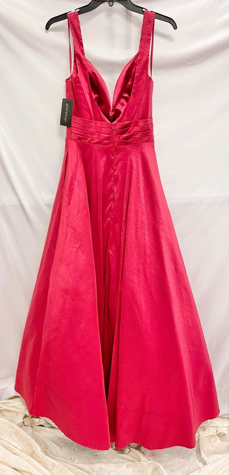 MAC DUGGAL 65514H Burgundy Plunge Neckline Sweetheart A-Line Maxi Ball-Gown 6 S