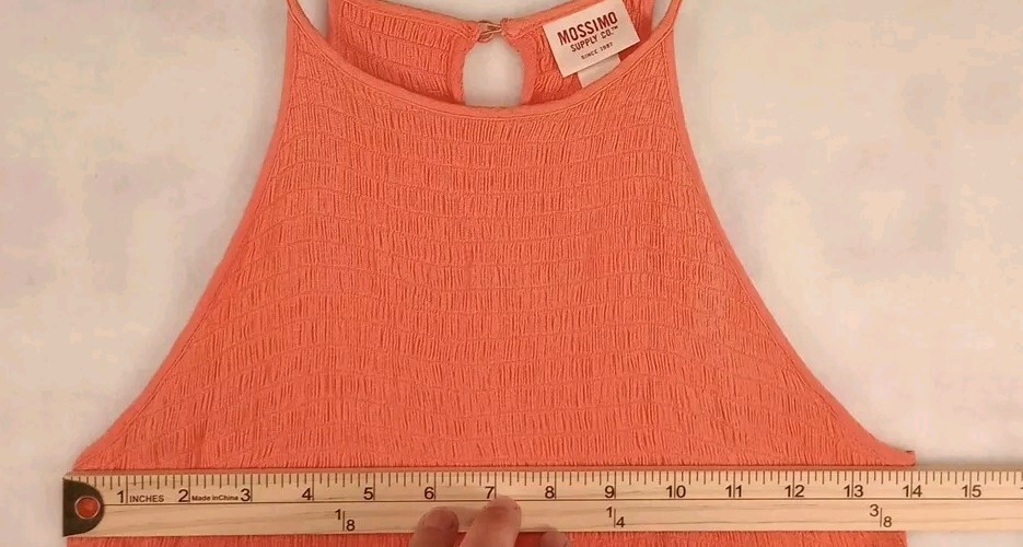 Mossimo Supply Co Sundress Womens Medium Orange Thin Straps Crew Neck