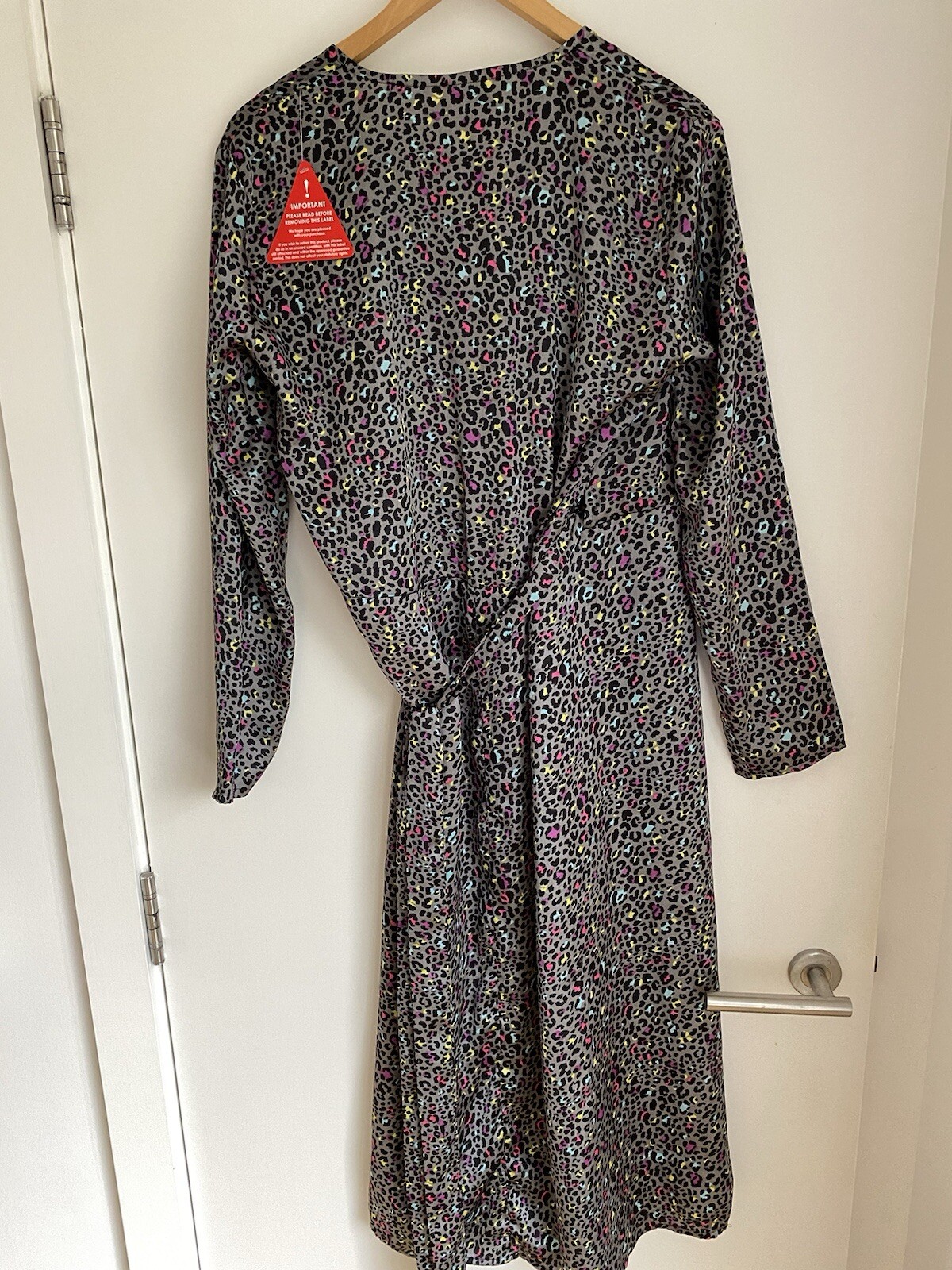 Dancing Leopard SilkFred DOVE maxi dress multi colour animal print UK 10 BNWT