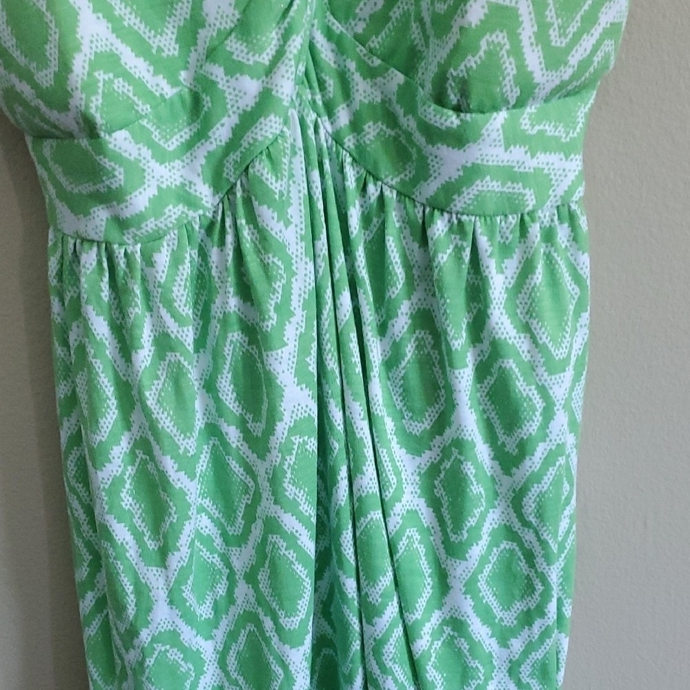 Faded Glory Green and White Maxi Summer Dress