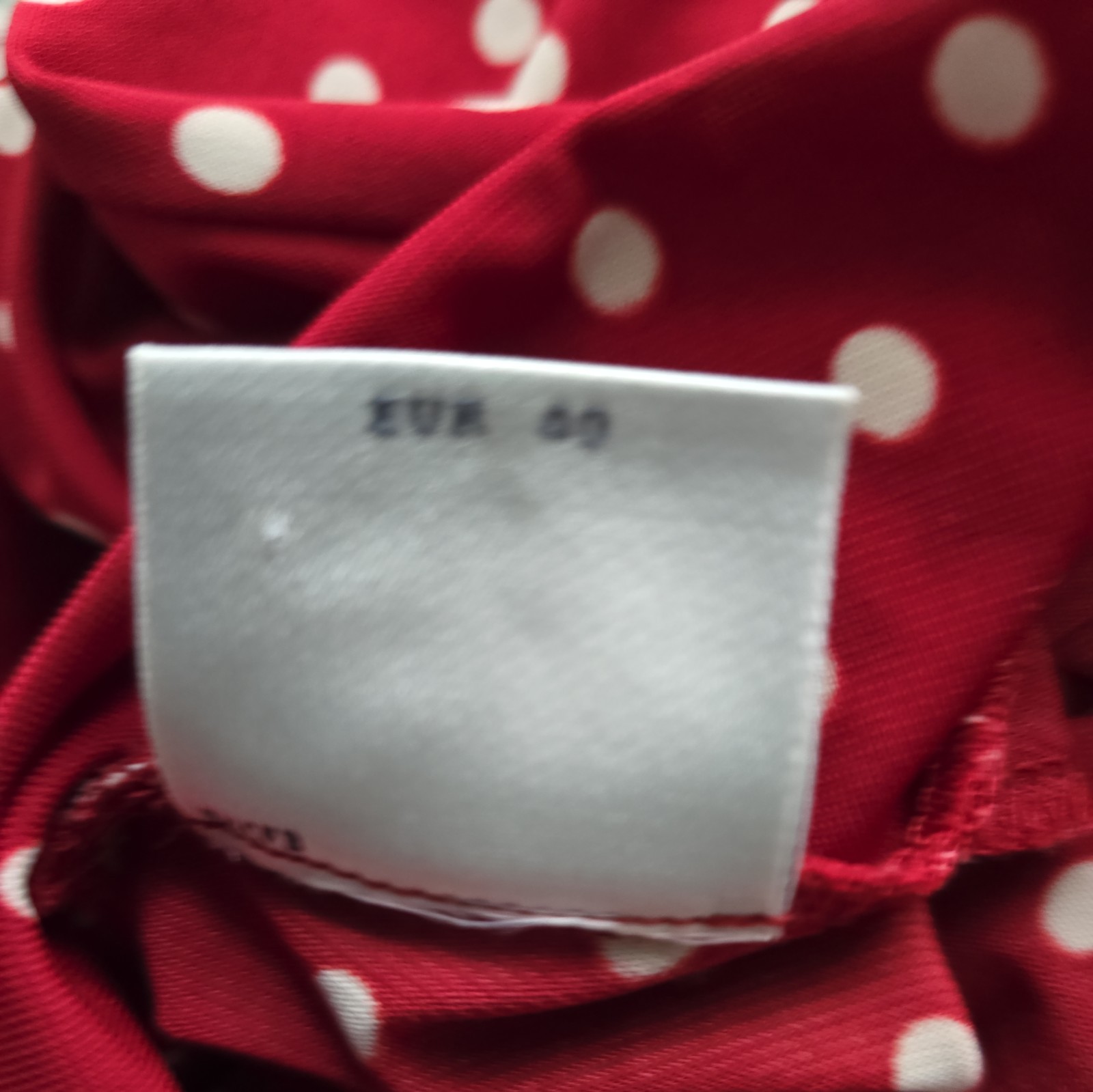 Vintage 1940s 1950s WW2 Style Red Cream Polka Dot Tea Dress Size 12 TWINWOOD