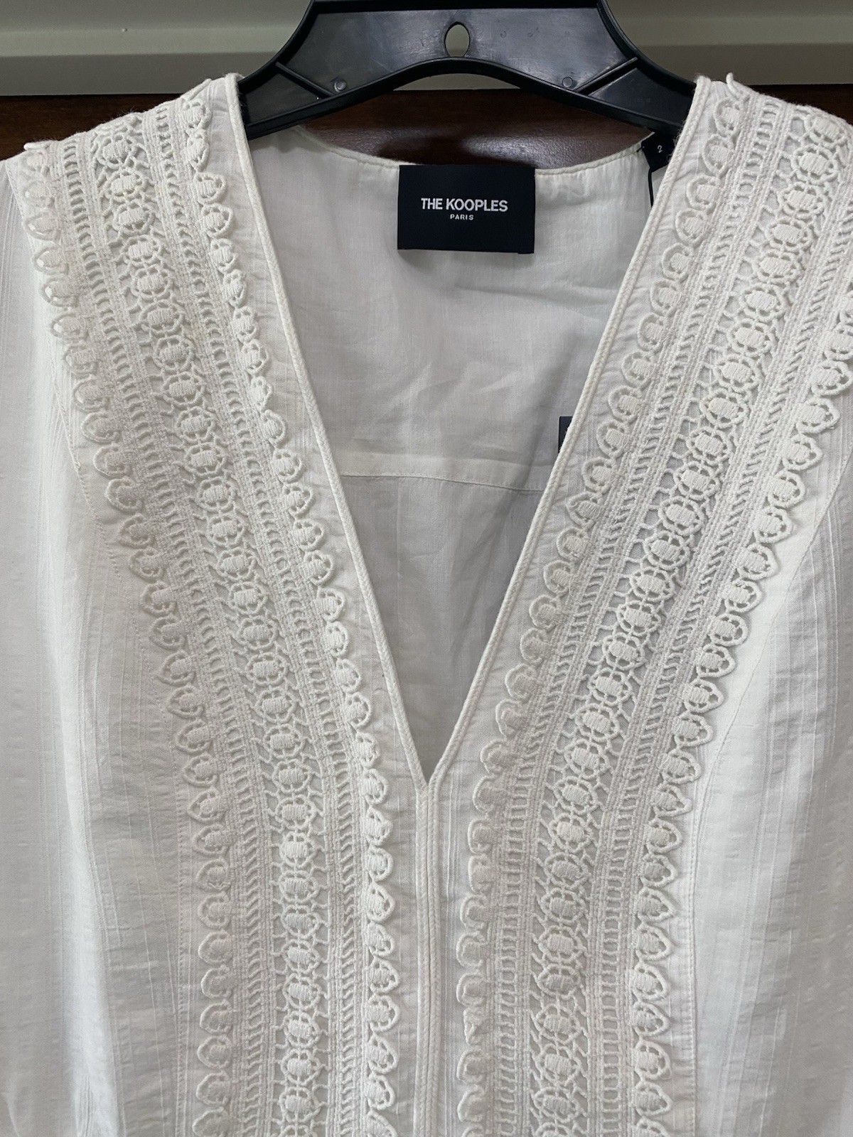 The Kooples Womens Cotton white Eyelet Maxi Dress Fr Sz 2 US 6 New